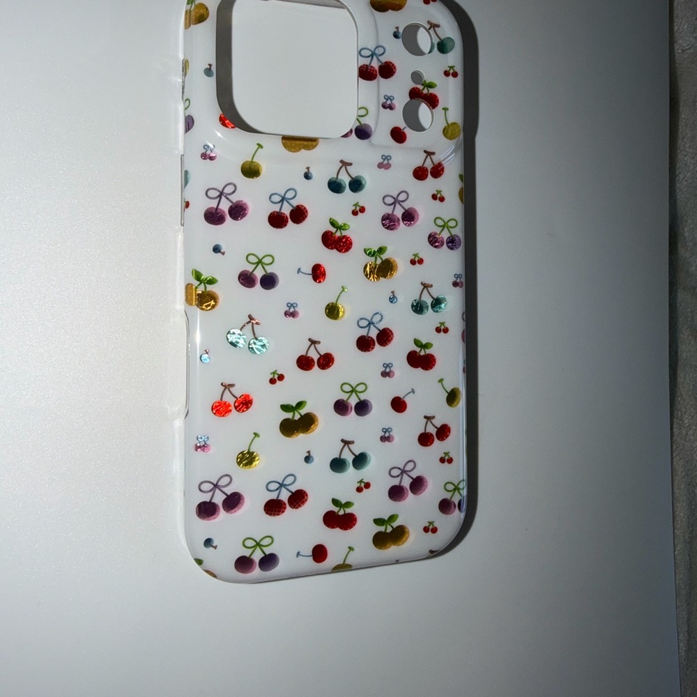Colorful Cherry Pattern Phone Case - Picture 4 of 5